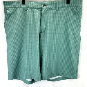 Adidas Ultimate 365 Performance Golf Shorts Green & Gray Gingham Men’s Size 38